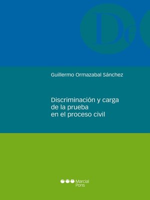cover image of Discriminación y carga de la prueba en el proceso civil